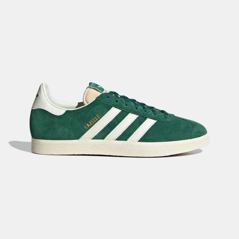 ADIDAS GAZELLE - DARK GREEN AND WHITE